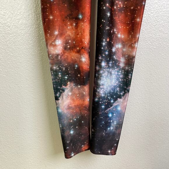 Blackmilk Galaxy Leggings Womens Small Red Cosmic Space Stars Art Stretch - Picture 5 of 12